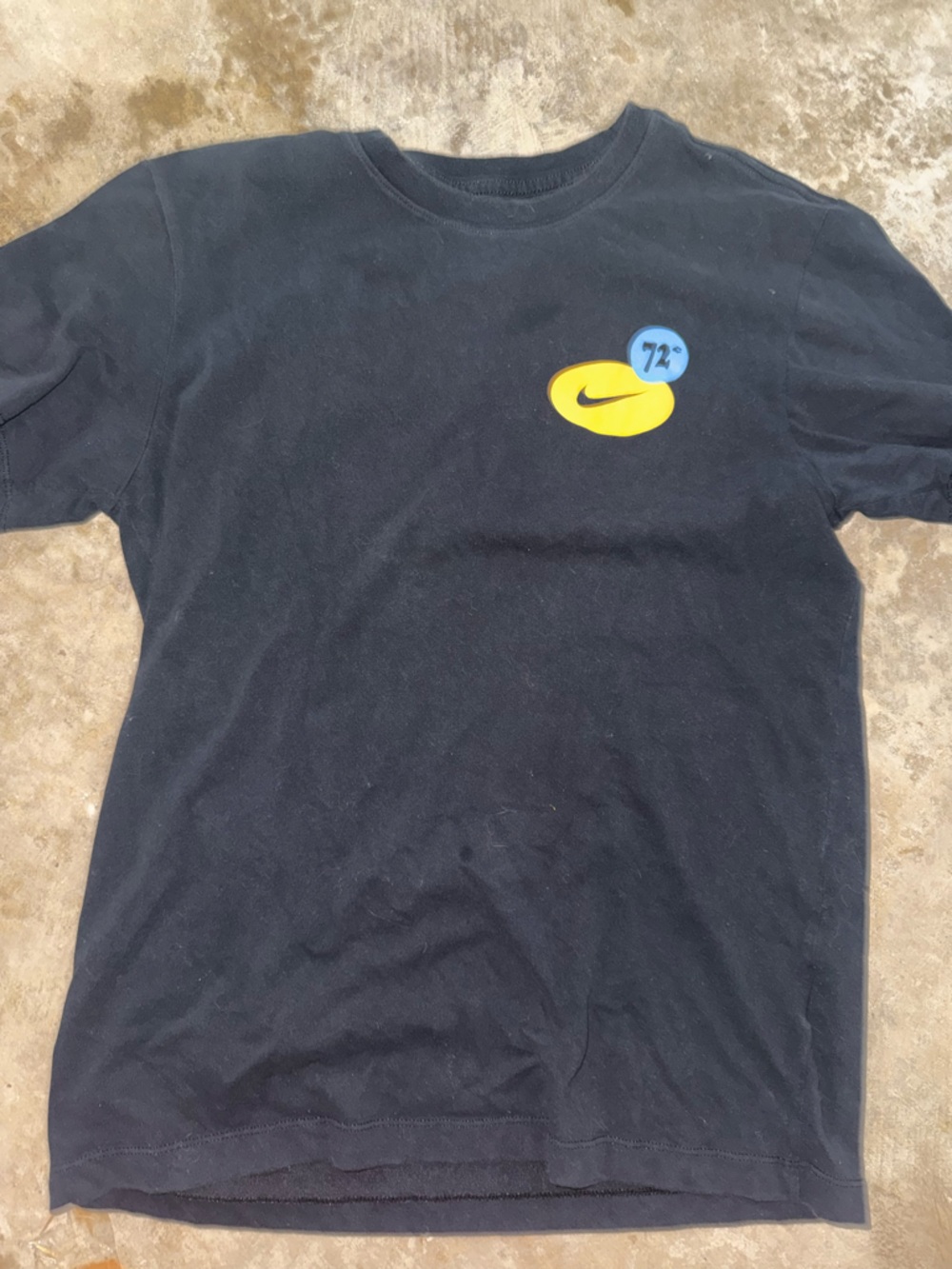 Nike Kids Black Tee with Yellow Logo